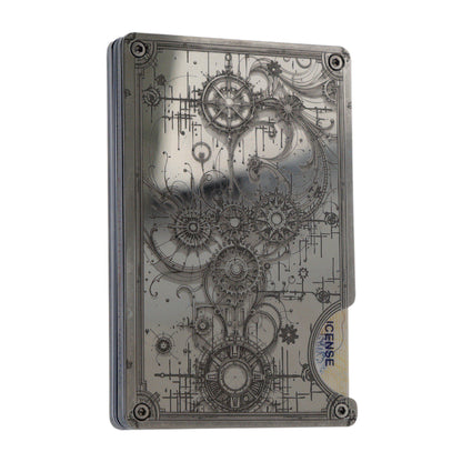 Moxxley MX-314 slim metal credit card holder – 316 stainless steel minimalist wallet with money clip