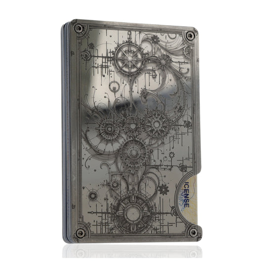 Moxxley MX-314 slim metal credit card holder – 316 stainless steel minimalist wallet