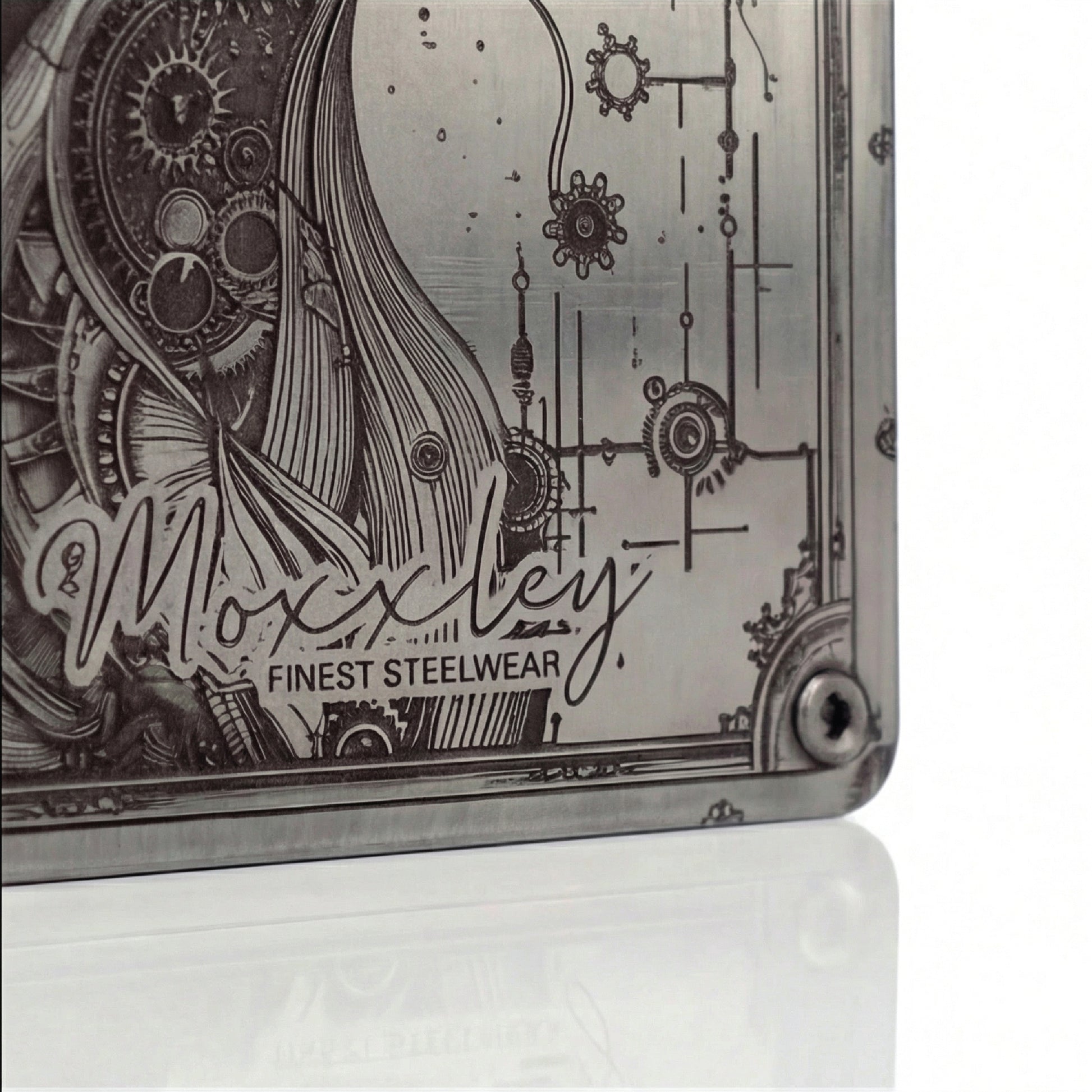 Moxxley MX-314 slim metal credit card holder – 316 stainless steel minimalist wallet