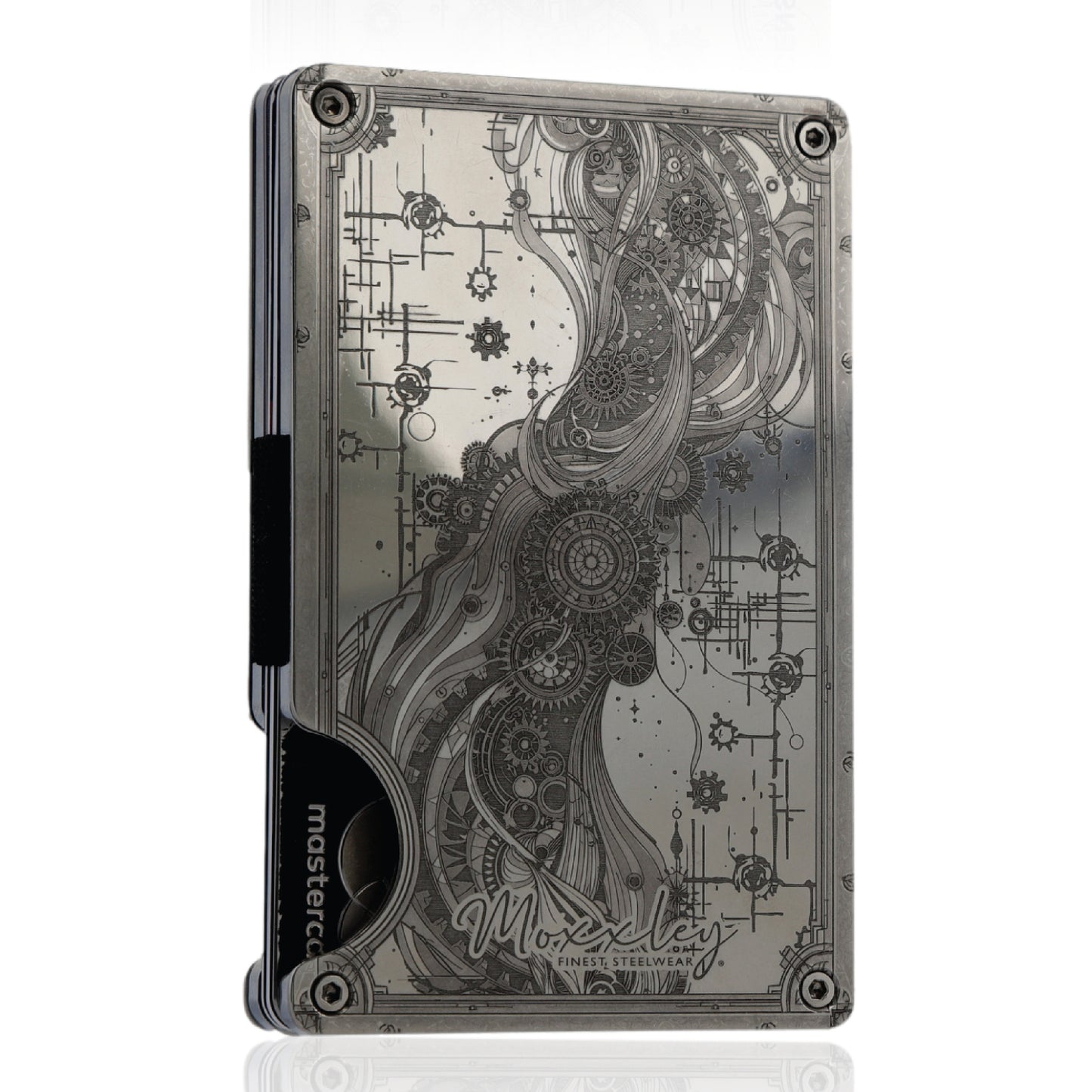 Moxxley MX-314 slim metal credit card holder – 316 stainless steel minimalist wallet