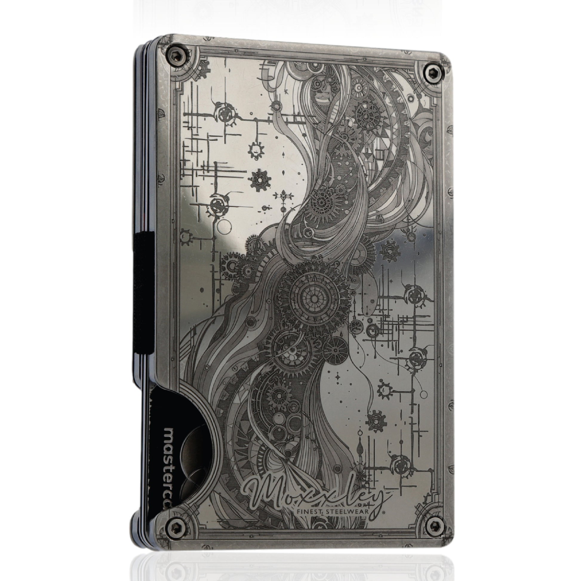 Moxxley MX-314 slim metal credit card holder – 316 stainless steel minimalist wallet
