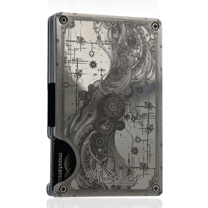 Moxxley MX-314 slim metal credit card holder – 316 stainless steel minimalist wallet
