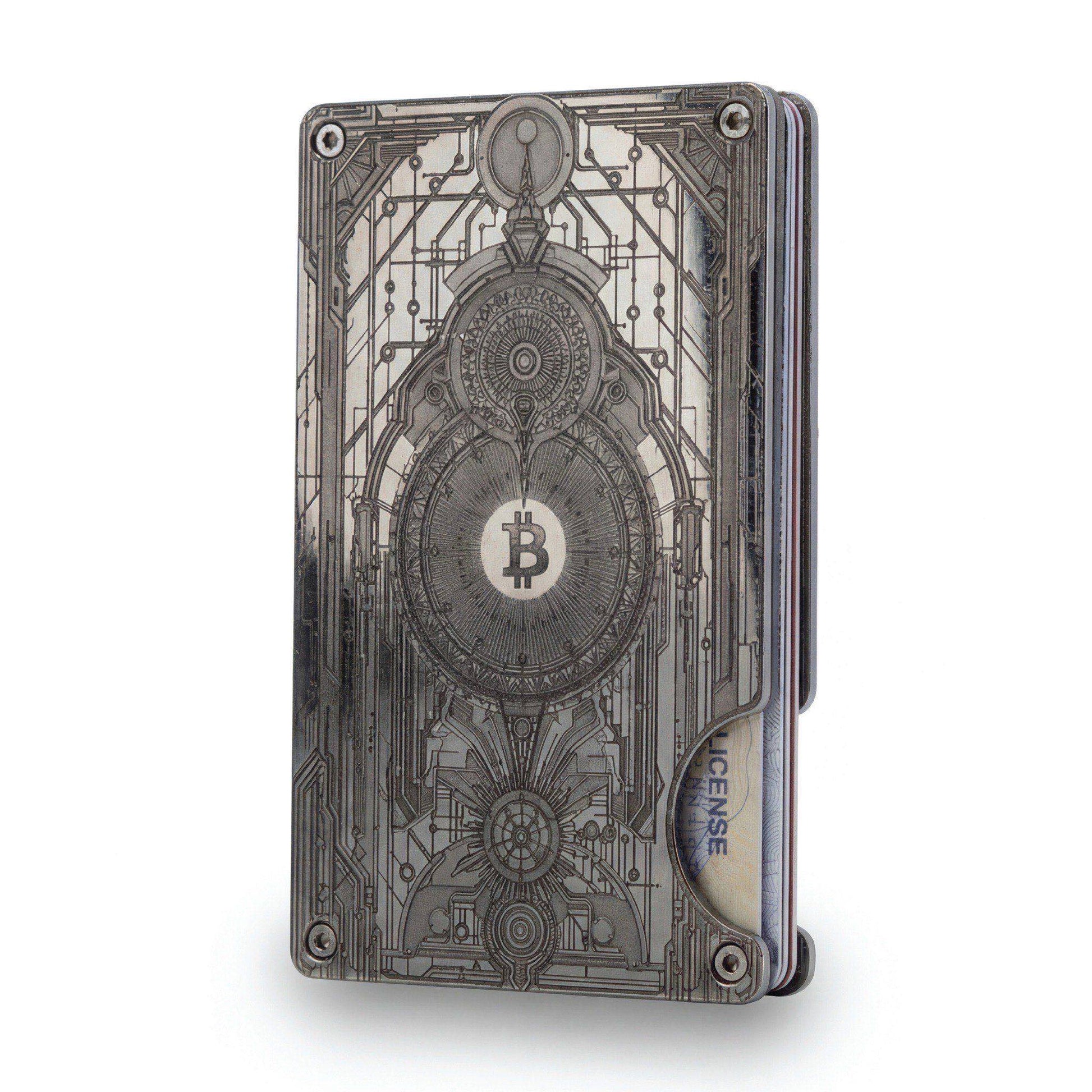 Moxxley MX-315 slim metal credit card holder – 316 stainless steel minimalist wallet with money clip