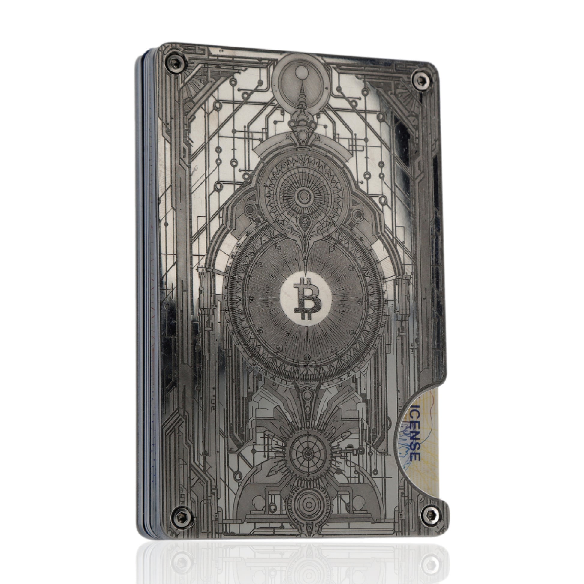 Moxxley MX-315 slim metal credit card holder – 316 stainless steel minimalist wallet