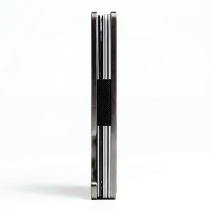 Moxxley MX-317 slim metal credit card holder – 316 stainless steel minimalist wallet with money clip