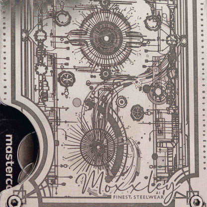 Moxxley MX-317 slim metal credit card holder – 316 stainless steel minimalist wallet with money clip