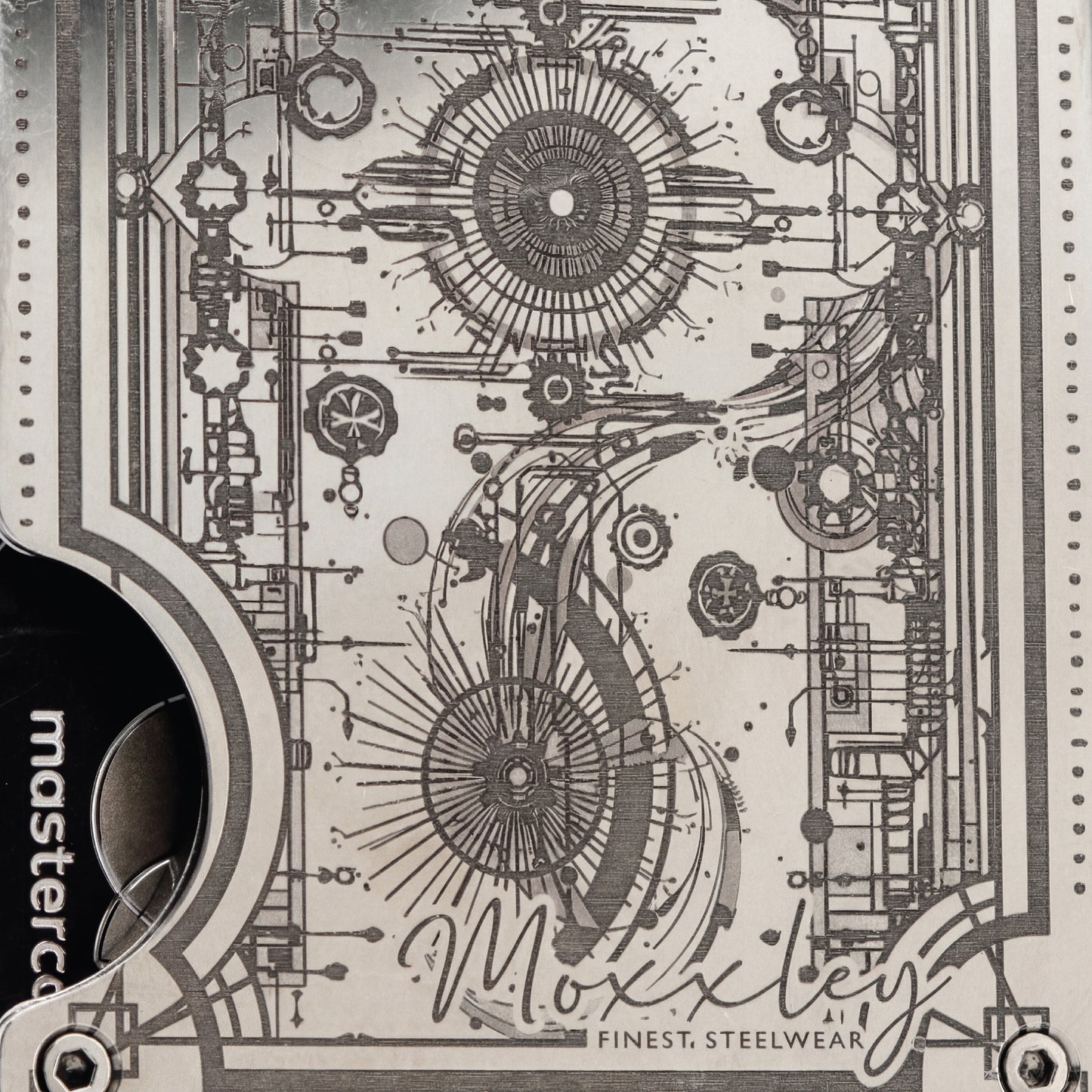 Moxxley MX-317 slim metal credit card holder – 316 stainless steel minimalist wallet