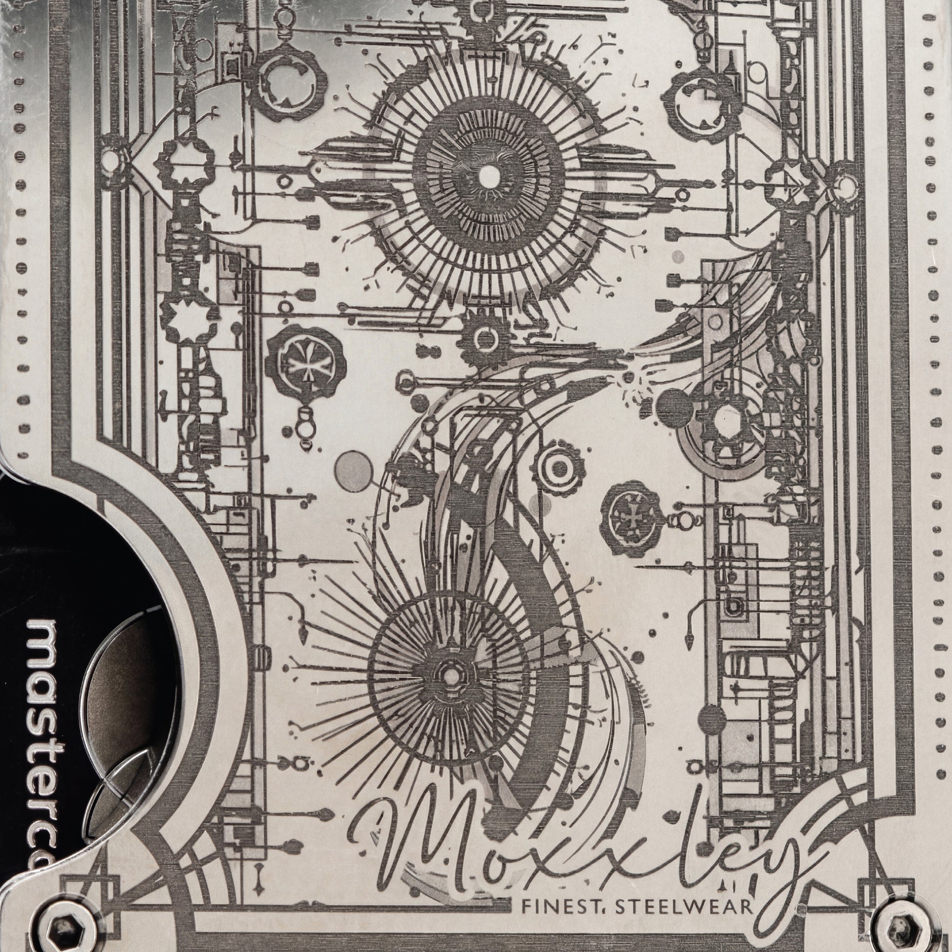 Moxxley MX-317 slim metal credit card holder – 316 stainless steel minimalist wallet