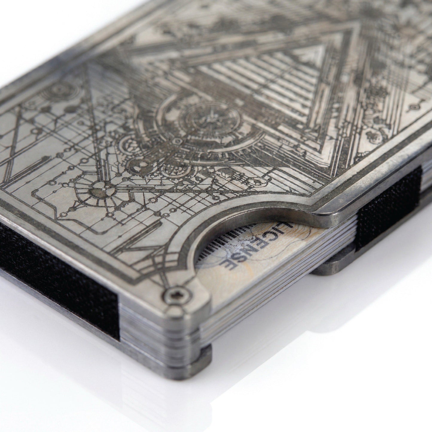 Moxxley MX-318 slim metal credit card holder – 316 stainless steel minimalist wallet with money clip