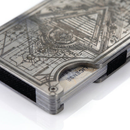 Moxxley MX-318 slim metal credit card holder – 316 stainless steel minimalist wallet with money clip
