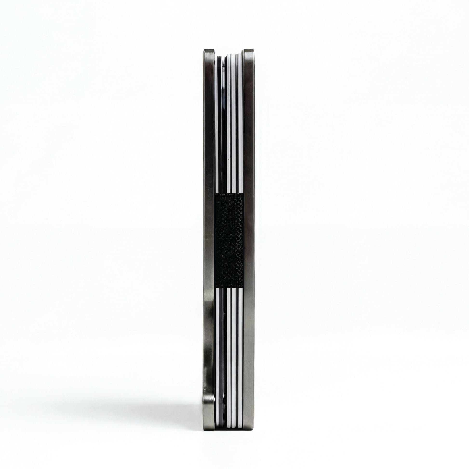 Moxxley MX-319 slim metal credit card holder – 316 stainless steel minimalist wallet with money clip