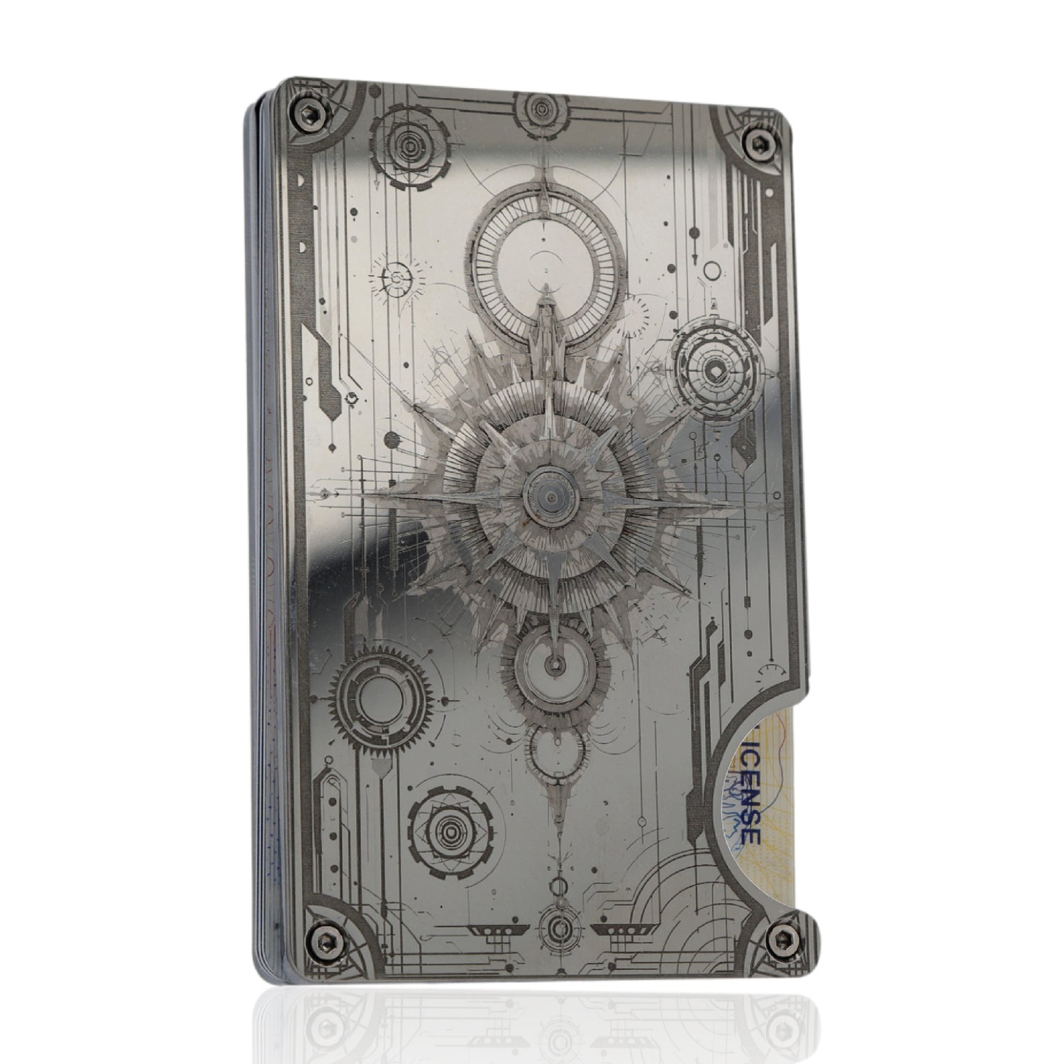 Moxxley MX-319 slim metal credit card holder – 316 stainless steel minimalist wallet