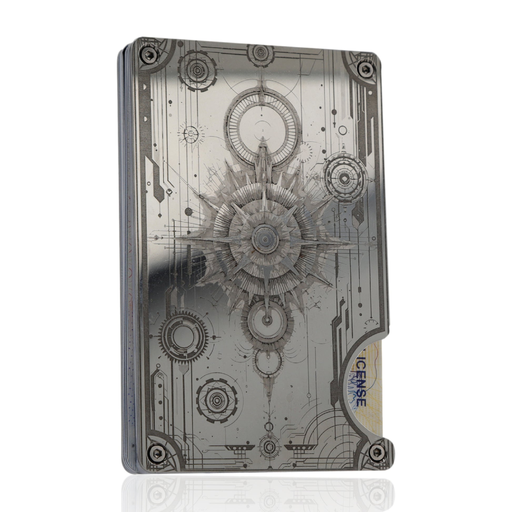 Moxxley MX-319 slim metal credit card holder – 316 stainless steel minimalist wallet