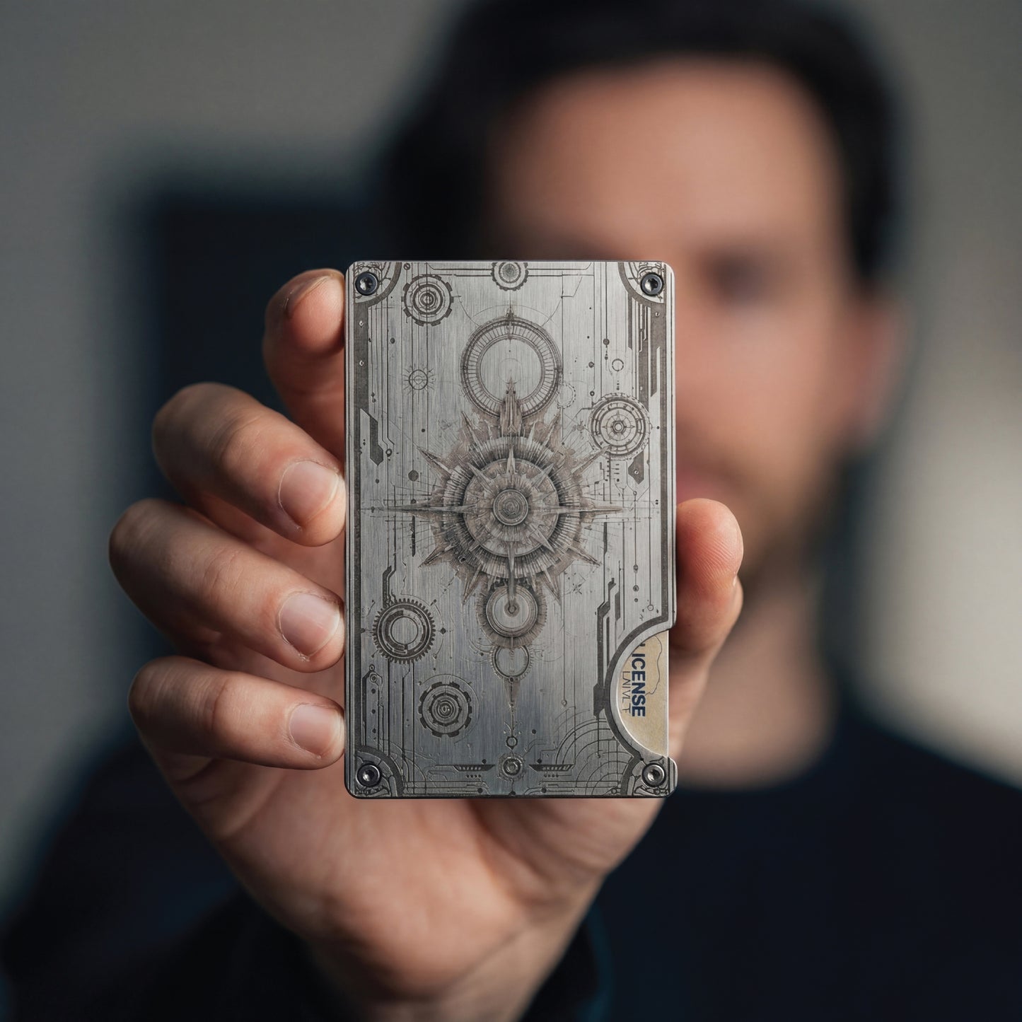 Moxxley MX-319 slim metal credit card holder – 316 stainless steel minimalist wallet