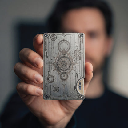 Moxxley MX-319 slim metal credit card holder – 316 stainless steel minimalist wallet