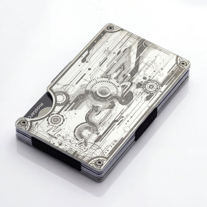 Moxxley MX-319 slim metal credit card holder – 316 stainless steel minimalist wallet
