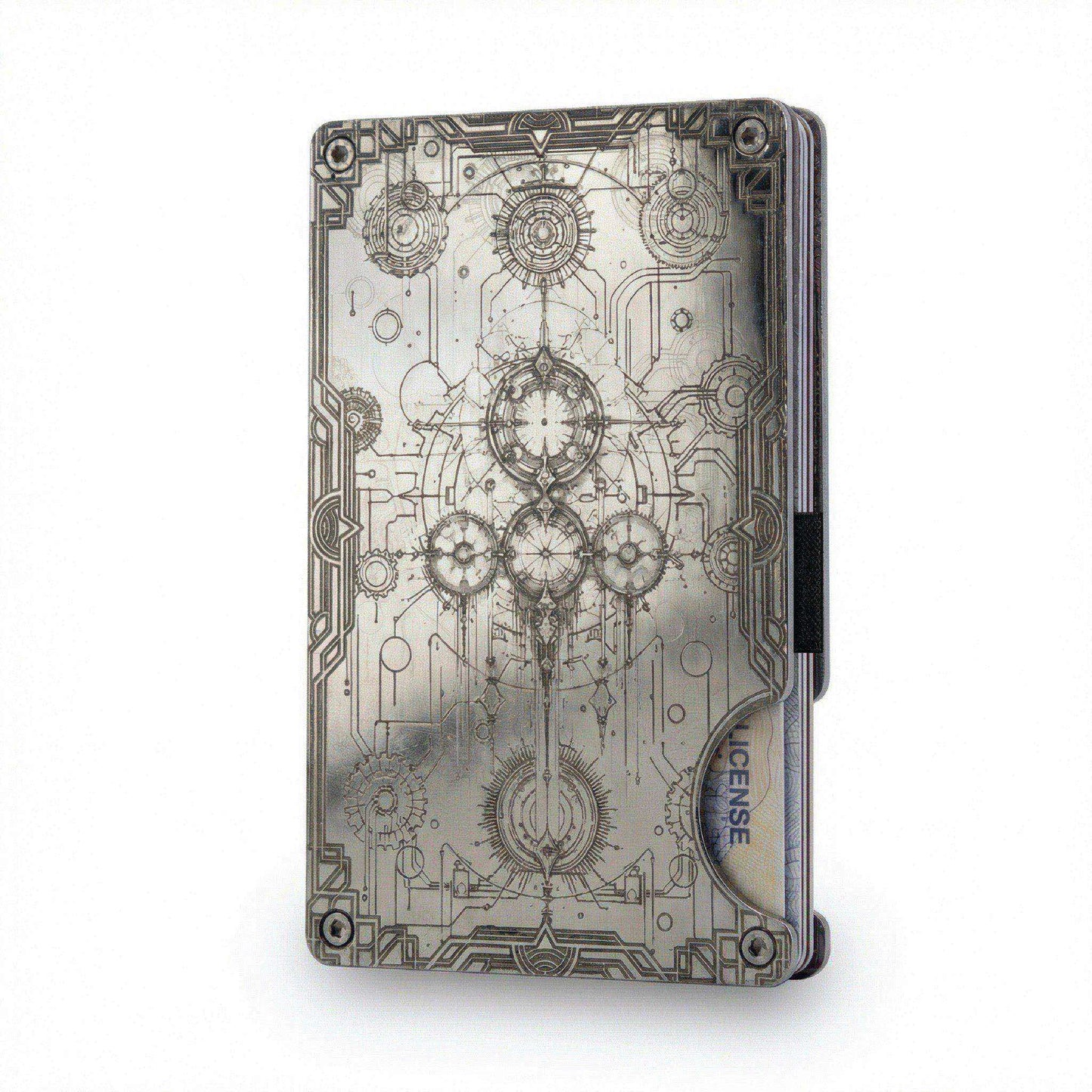 Moxxley MX-320 slim metal credit card holder – 316 stainless steel minimalist wallet with money clip