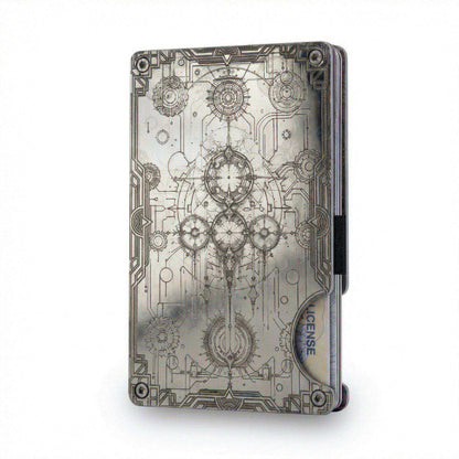 Moxxley MX-320 slim metal credit card holder – 316 stainless steel minimalist wallet with money clip