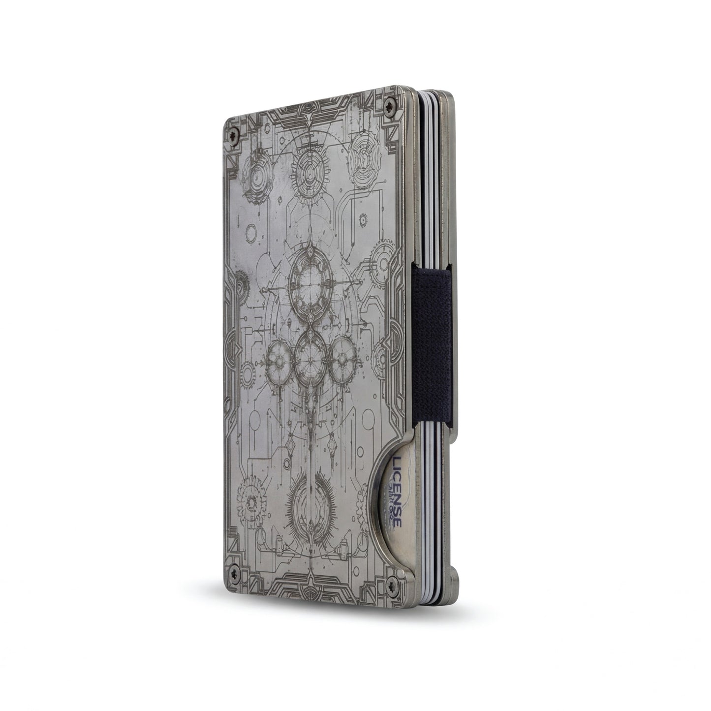 Moxxley MX-320 slim metal credit card holder – 316 stainless steel minimalist wallet with money clip