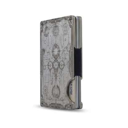Moxxley MX-320 slim metal credit card holder – 316 stainless steel minimalist wallet with money clip