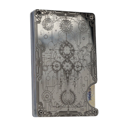 Moxxley MX-320 slim metal credit card holder – 316 stainless steel minimalist wallet with money clip