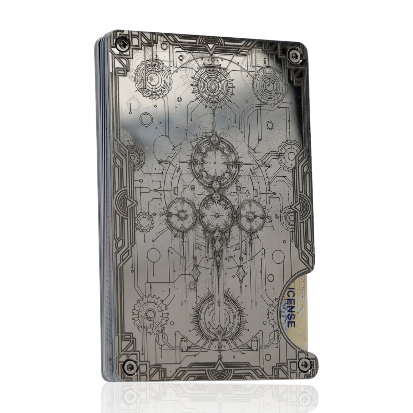 Moxxley MX-320 slim metal credit card holder – 316 stainless steel minimalist wallet
