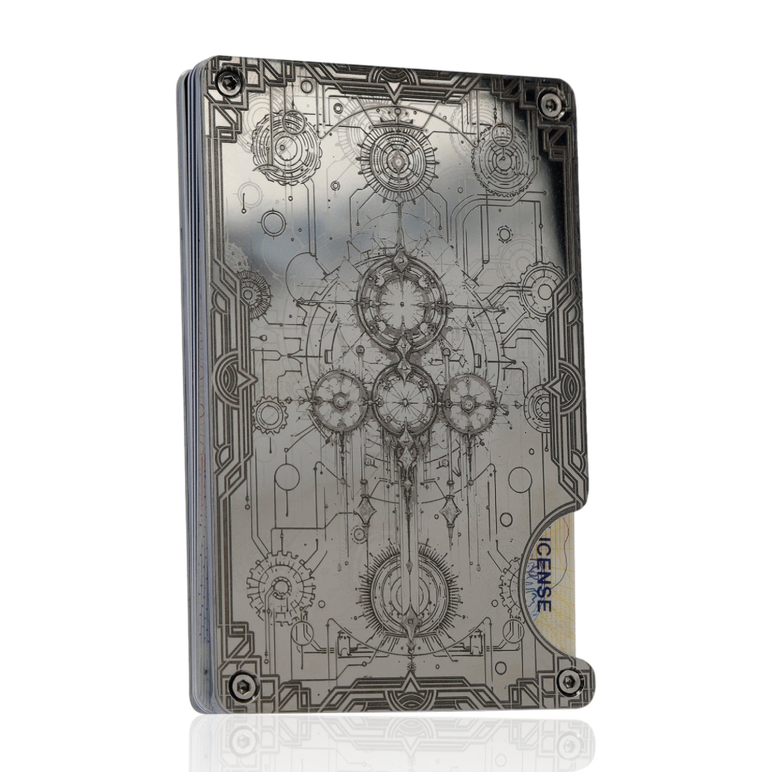 Moxxley MX-320 slim metal credit card holder – 316 stainless steel minimalist wallet