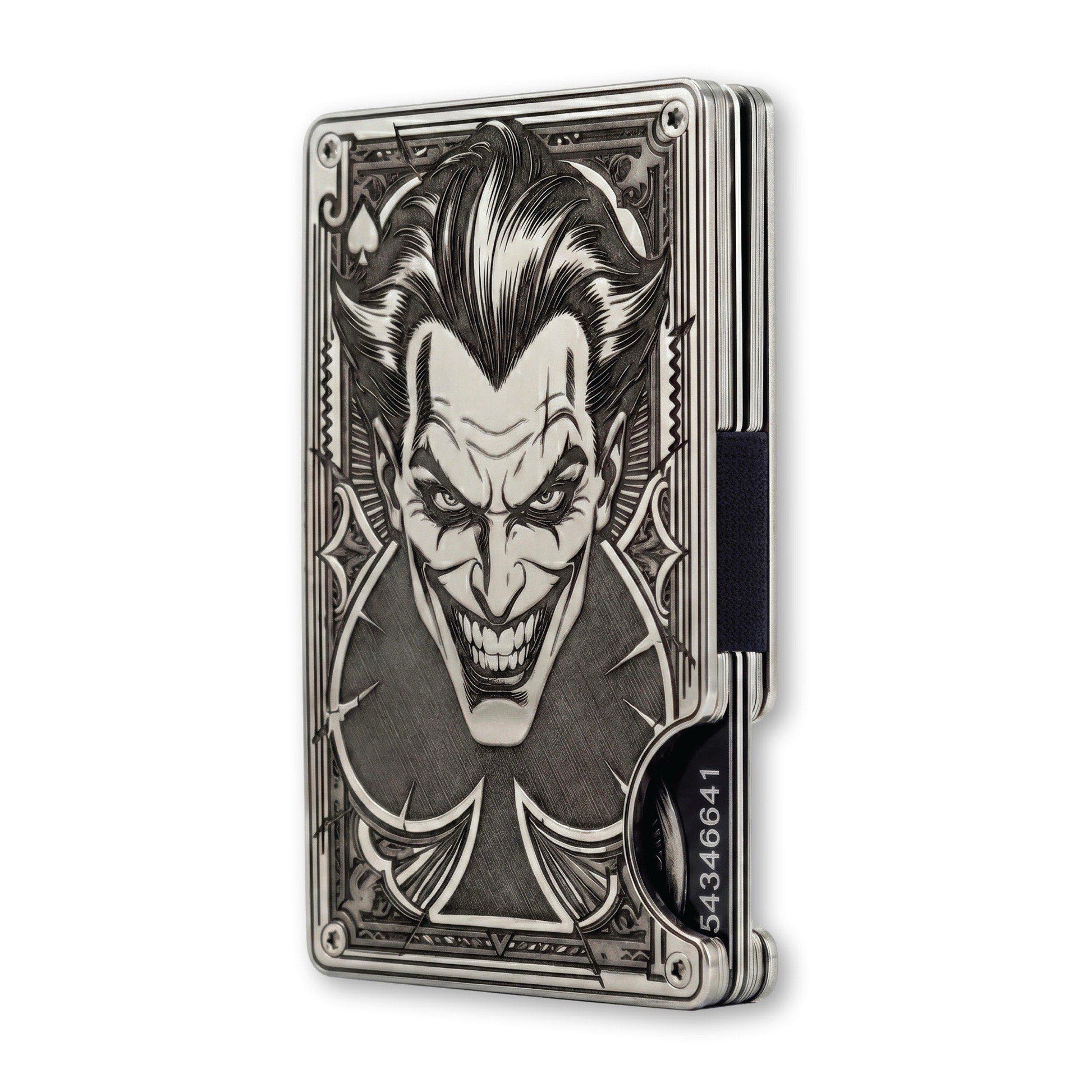 Moxxley MX-338 metal credit card holder – slim stainless steel wallet with money clip, playing-card design