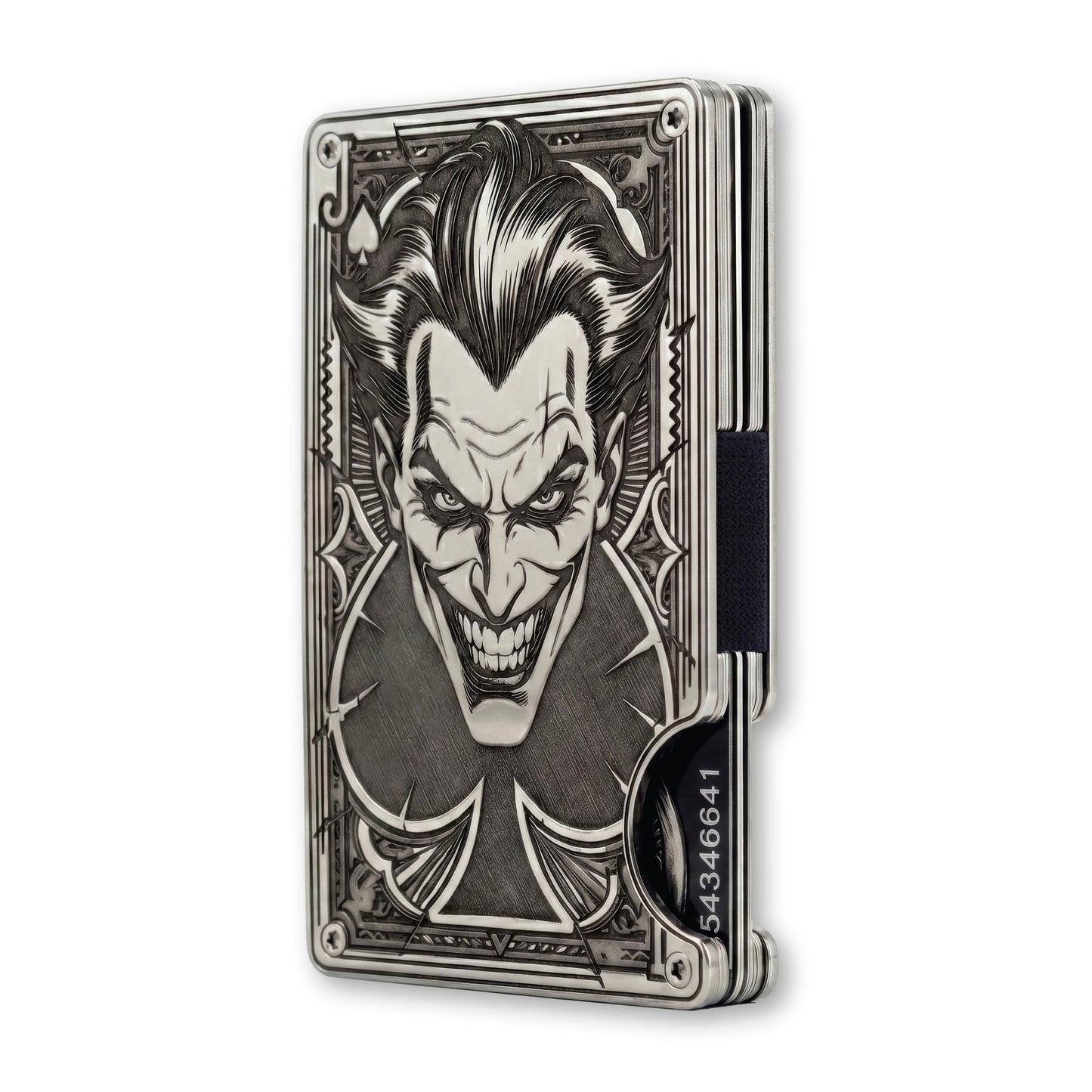 Moxxley MX-338 metal credit card holder – slim stainless steel wallet, playing-card design