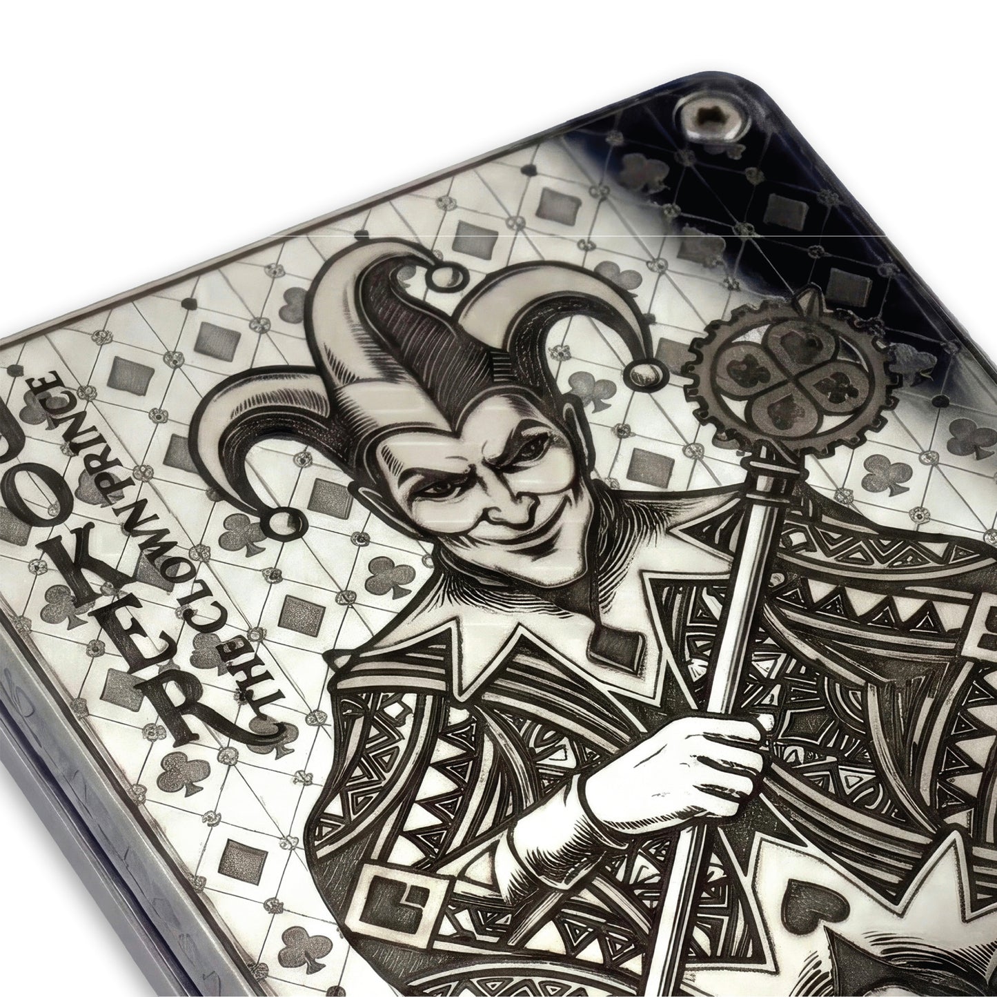 Moxxley MX-339 metal credit card holder – slim stainless steel wallet, playing-card design