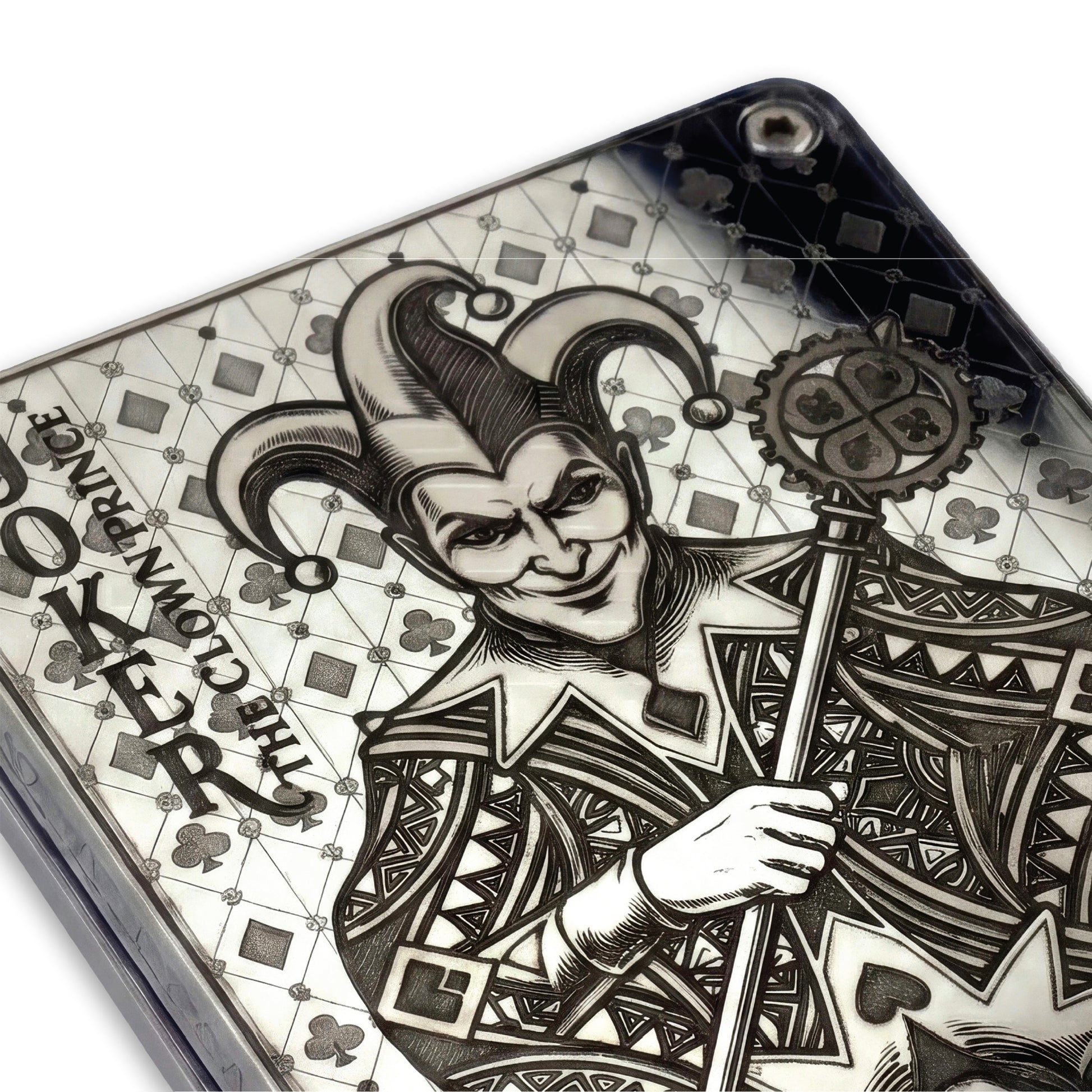 Moxxley MX-339 metal credit card holder – slim stainless steel wallet, playing-card design