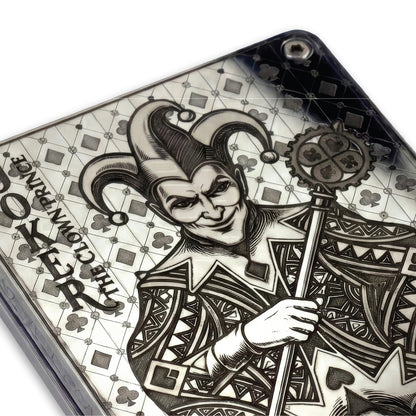 Moxxley MX-339 metal credit card holder – slim stainless steel wallet, playing-card design