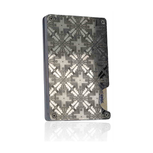 Moxxley MX-304 slim metal credit card holder – 316 stainless steel minimalist wallet with money clip