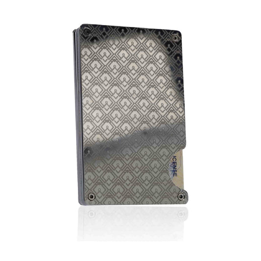 Moxxley MX-231 slim metal credit card holder – 316 stainless steel minimalist wallet with money clip