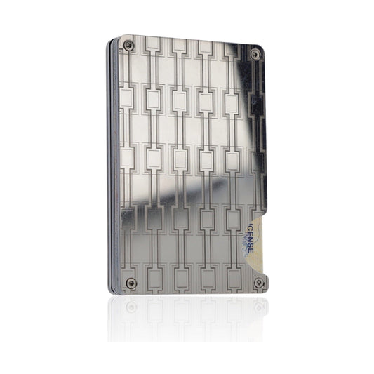 Moxxley MX-306 slim metal credit card holder – 316 stainless steel minimalist wallet with money clip