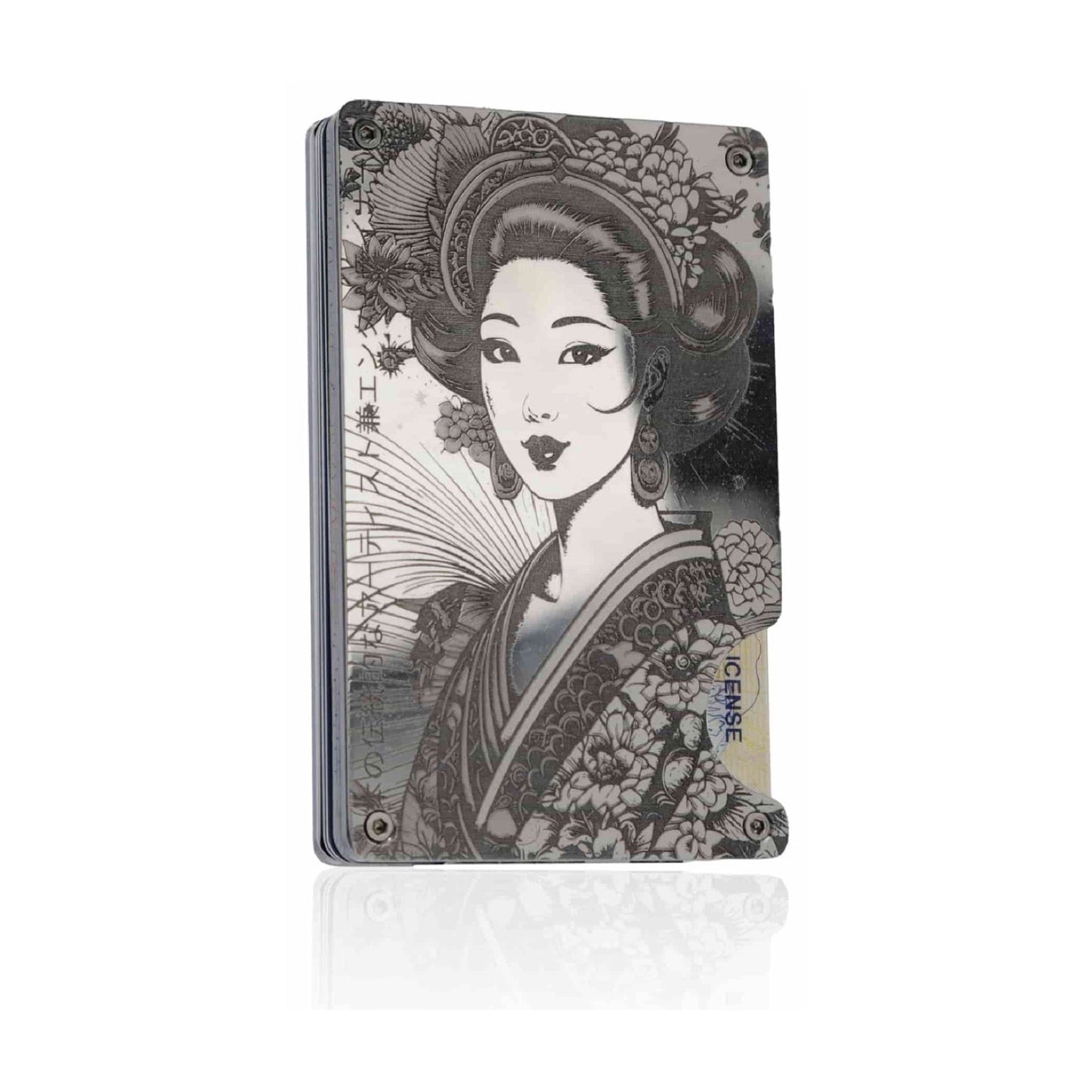 Moxxley MX-112 slim metal credit card holder – 316 stainless steel minimalist wallet with money clip