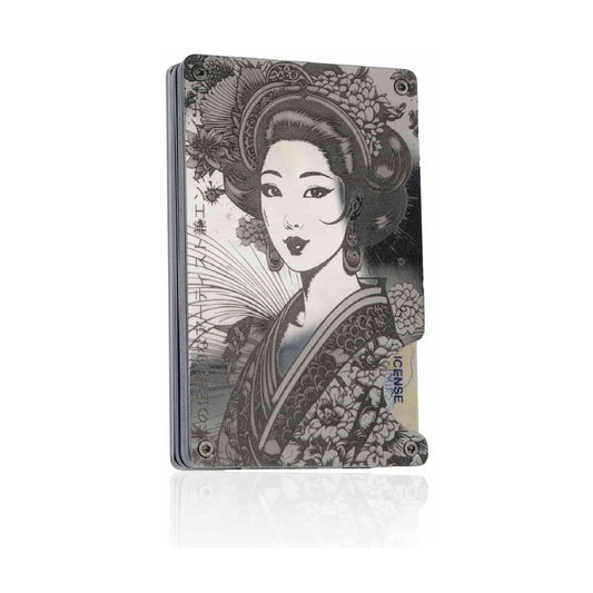 Moxxley MX-112 slim metal credit card holder – 316 stainless steel minimalist wallet with money clip
