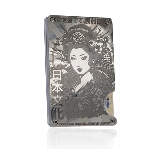 Moxxley MX-113 slim metal credit card holder – 316 stainless steel minimalist wallet with money clip