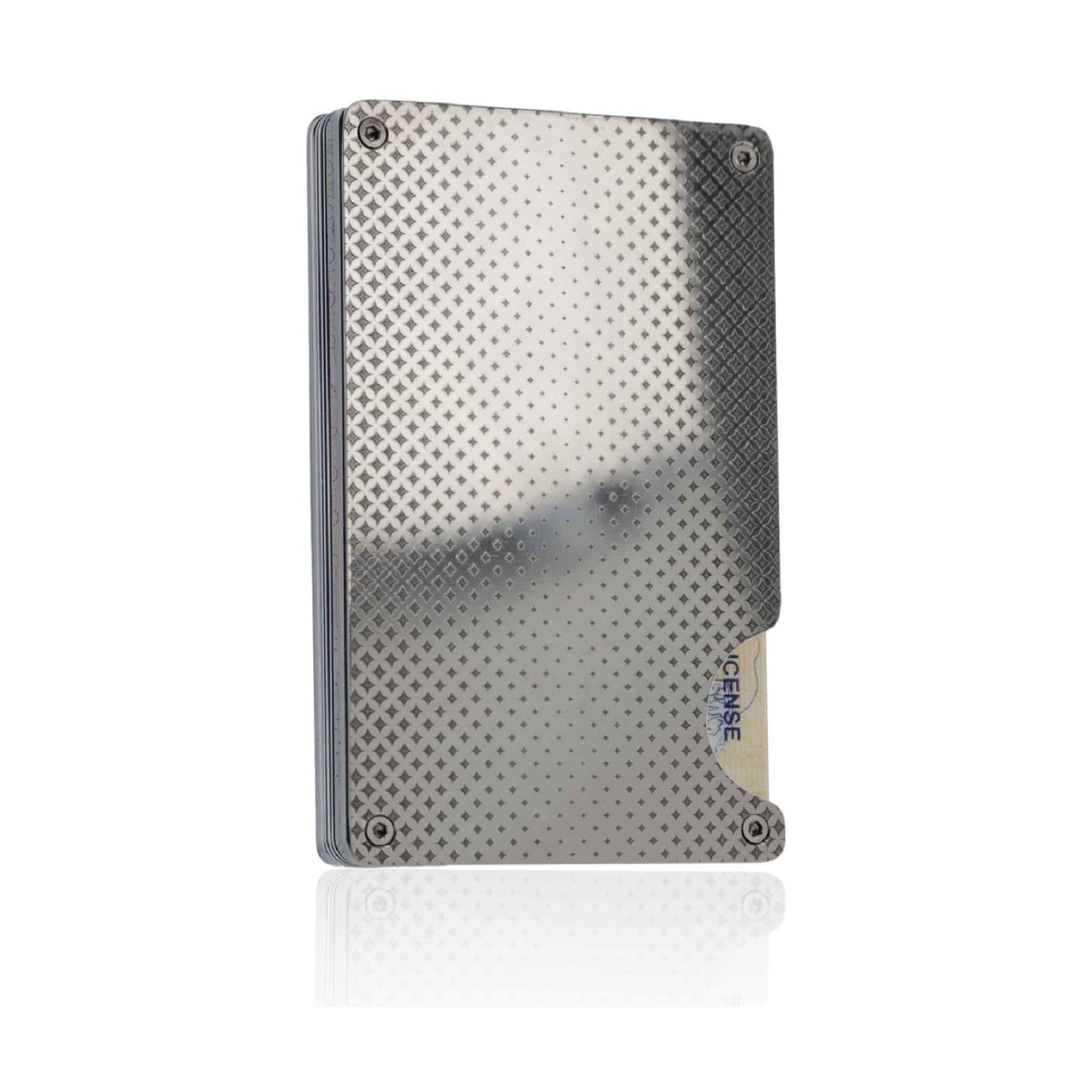 Moxxley MX-219 slim metal credit card holder – 316 stainless steel minimalist wallet with money clip
