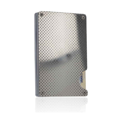 Moxxley MX-219 slim metal credit card holder – 316 stainless steel minimalist wallet with money clip