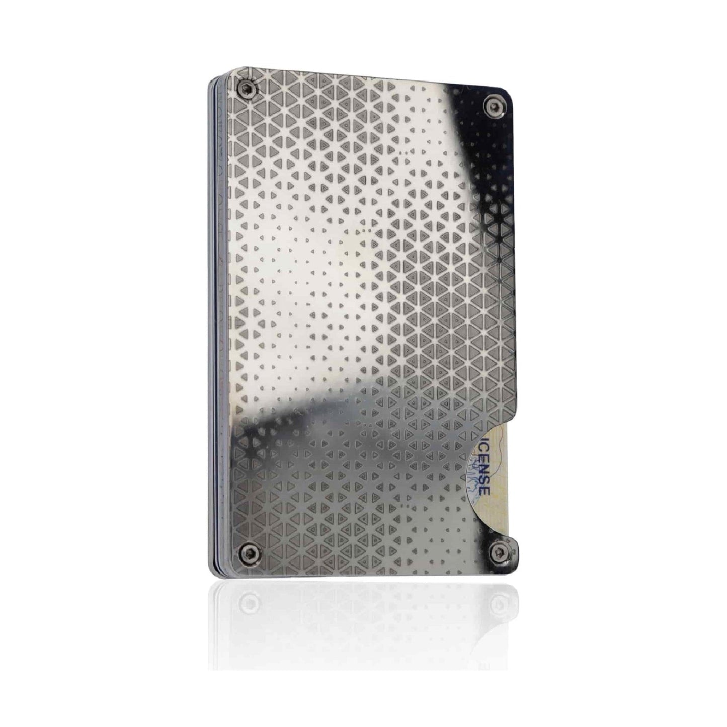 Moxxley MX-300 slim metal credit card holder – 316 stainless steel minimalist wallet with money clip