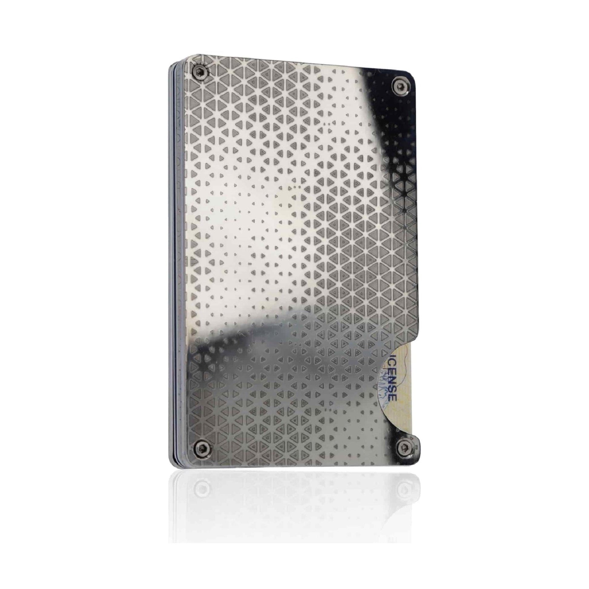 Moxxley MX-300 slim metal credit card holder – 316 stainless steel minimalist wallet with money clip
