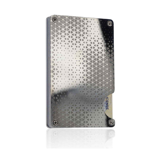 Moxxley MX-300 slim metal credit card holder – 316 stainless steel minimalist wallet with money clip