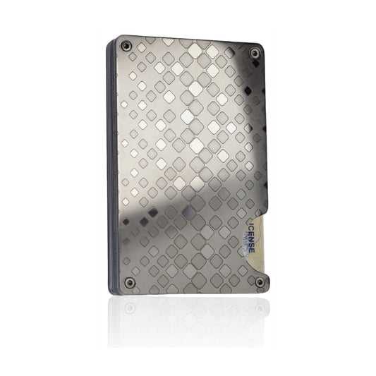 Moxxley MX-301 slim metal credit card holder – 316 stainless steel minimalist wallet with money clip