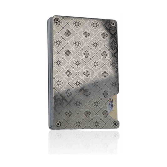 Moxxley MX-302 slim metal credit card holder – 316 stainless steel minimalist wallet with money clip