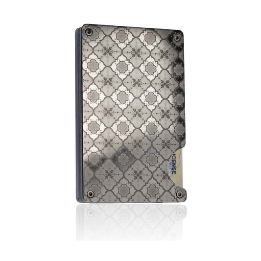 Moxxley MX-305 slim metal credit card holder – 316 stainless steel minimalist wallet with money clip