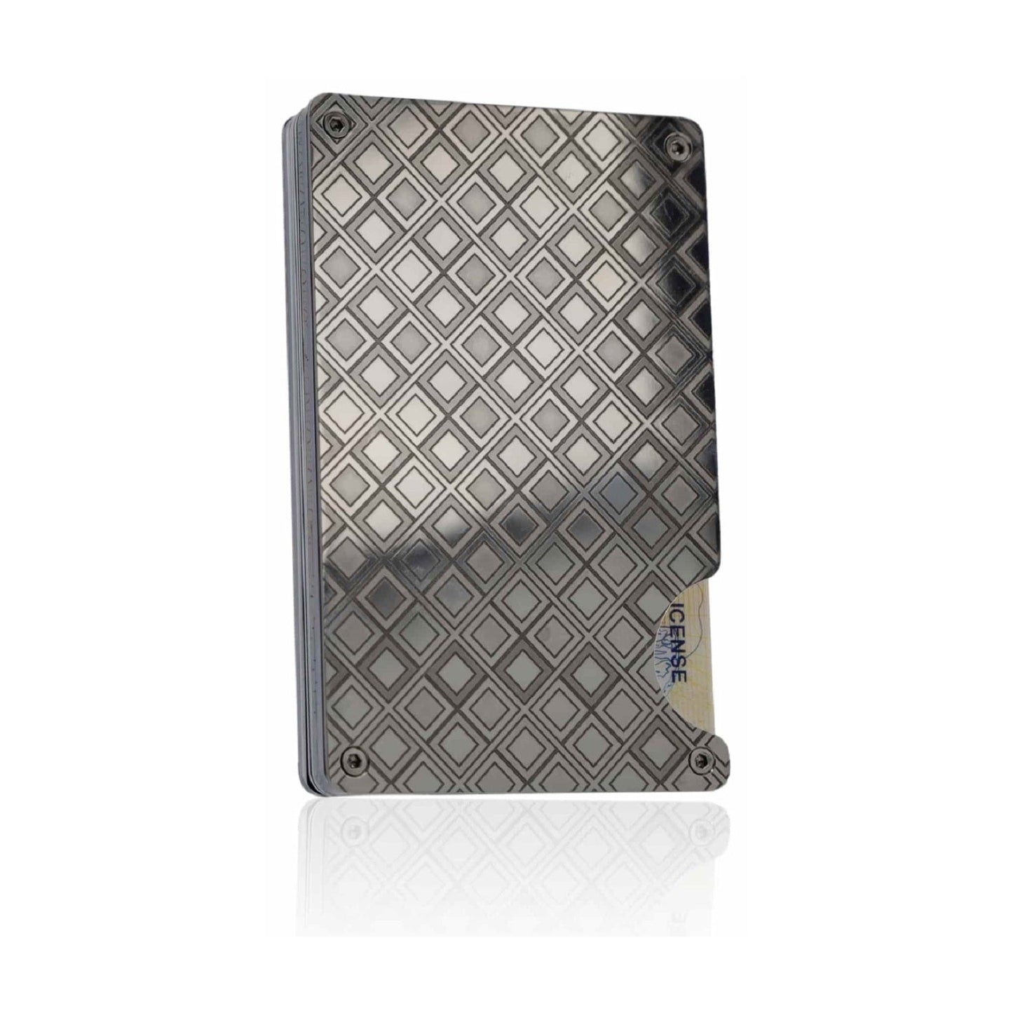 Moxxley MX-309 slim metal credit card holder – 316 stainless steel minimalist wallet with money clip