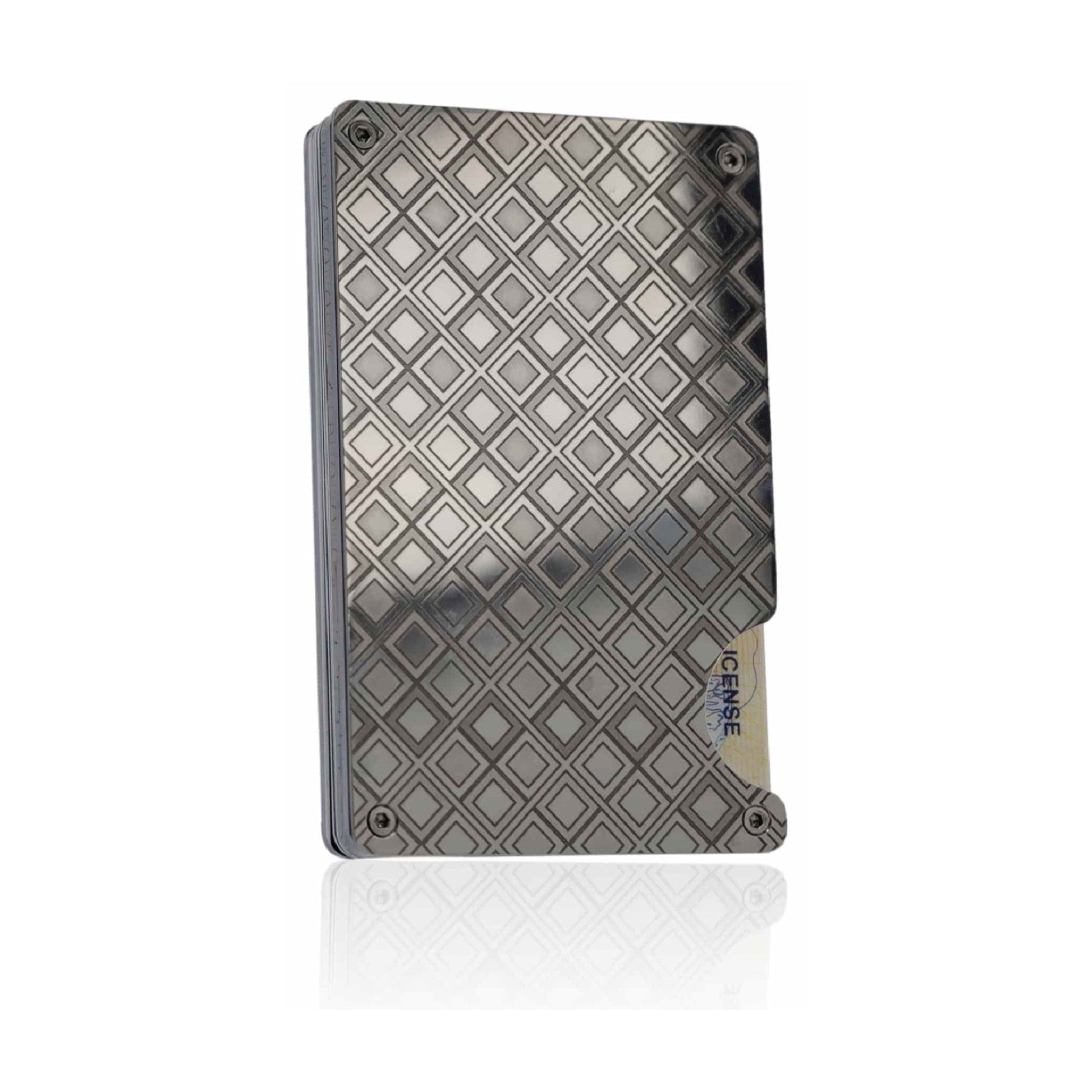 Moxxley MX-309 slim metal credit card holder – 316 stainless steel minimalist wallet with money clip