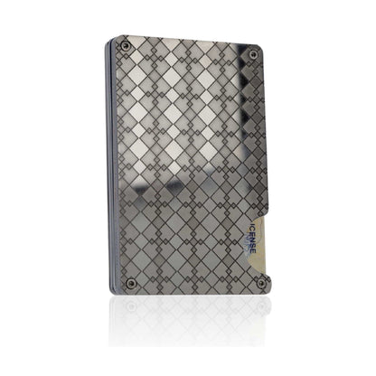Moxxley MX-311 slim metal credit card holder – 316 stainless steel minimalist wallet with money clip