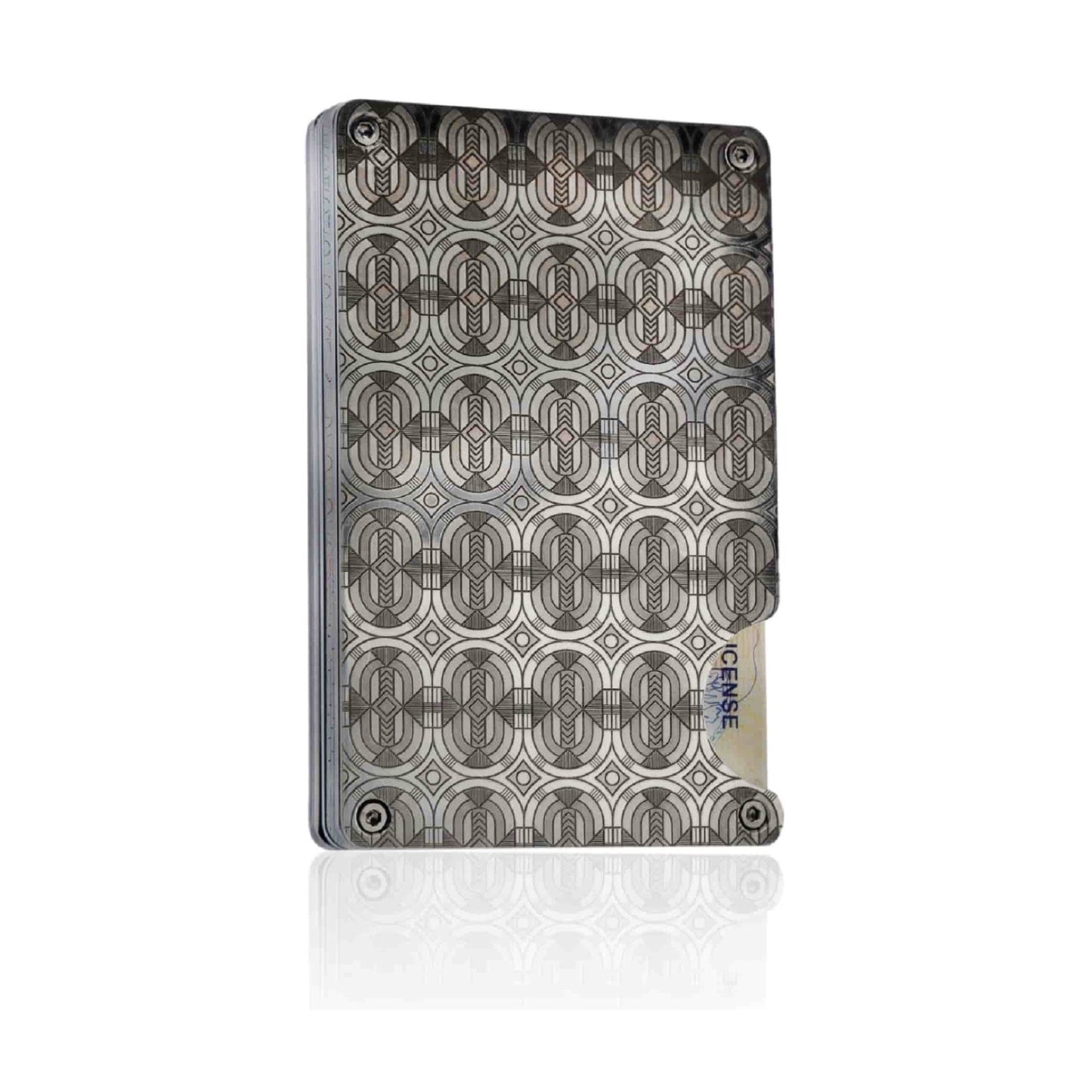 Moxxley MX-313 slim metal credit card holder – 316 stainless steel minimalist wallet with money clip